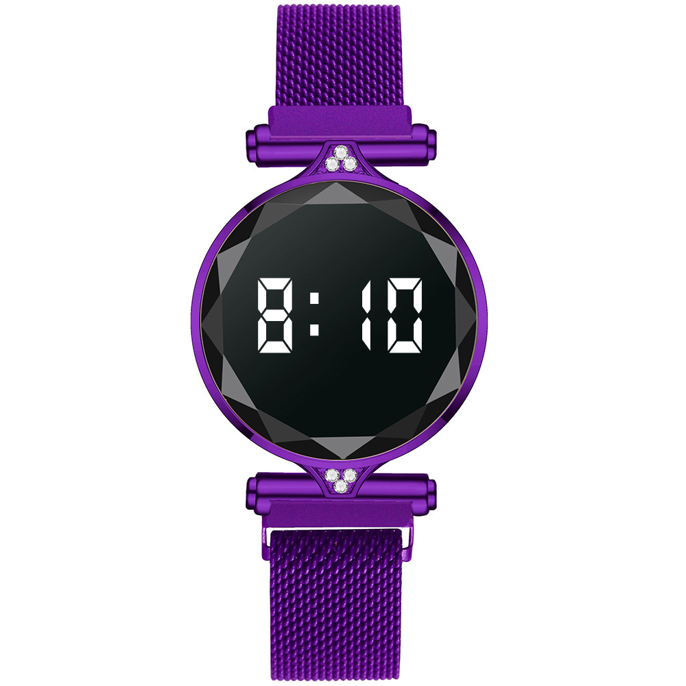 Women's Magnetic LED Digital Watch – Stainless Steel – detail 5
