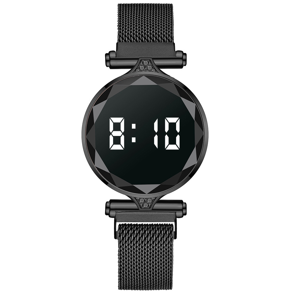 Women's Magnetic LED Digital Watch – Stainless Steel – detail 6