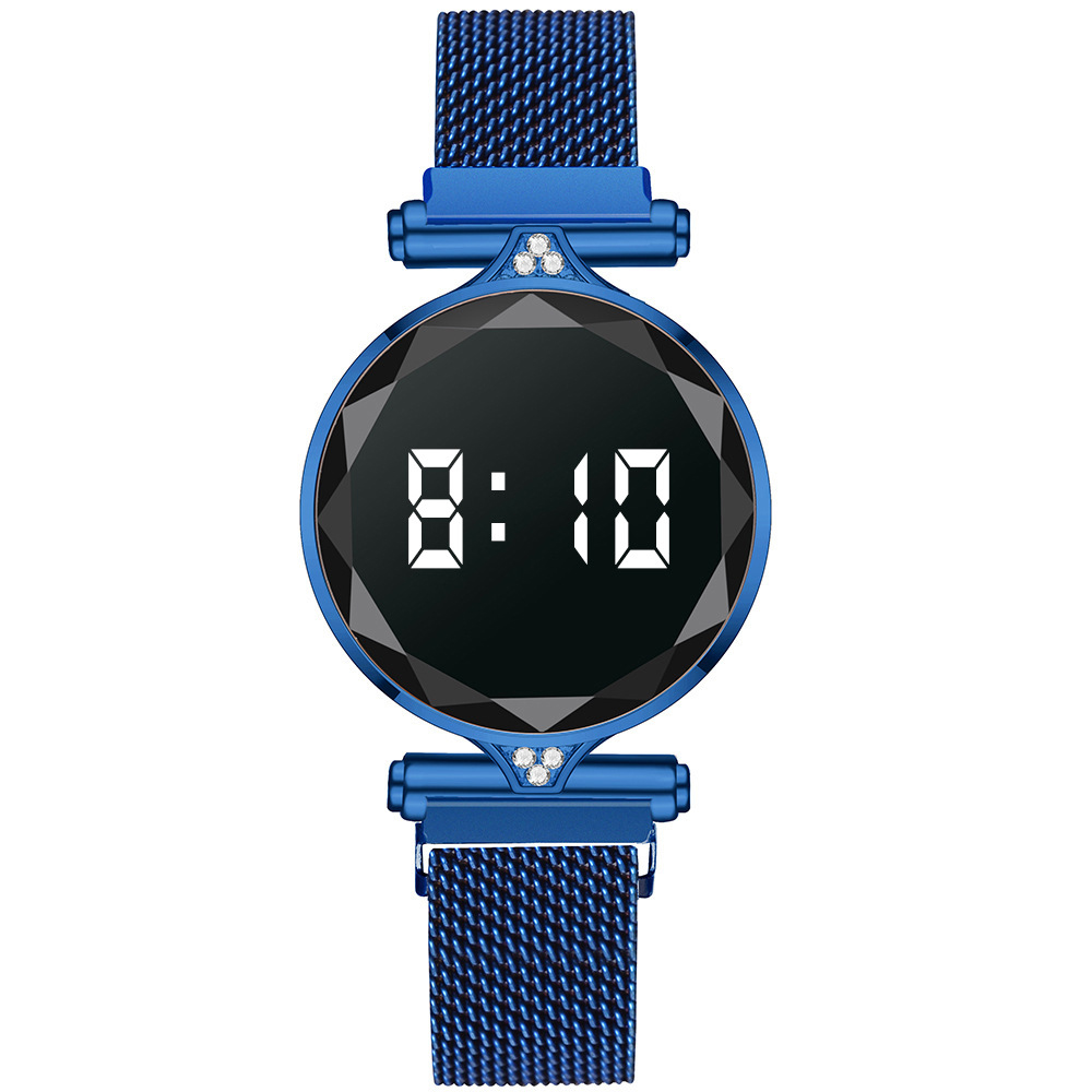Women's Magnetic LED Digital Watch – Stainless Steel – detail 8
