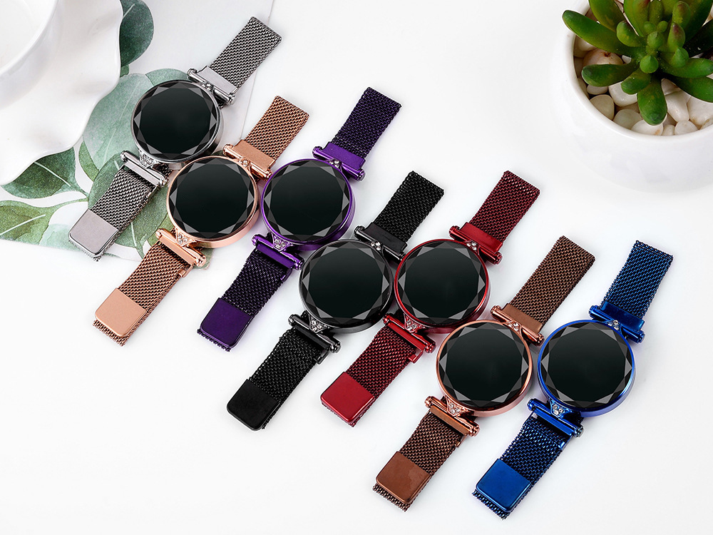 Women's Magnetic LED Digital Watch – Stainless Steel – detail 2