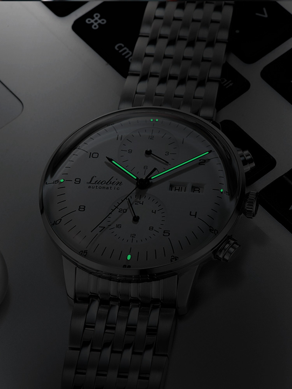 OBAO Men's Automatic Business Watch – Luminous – detail 8
