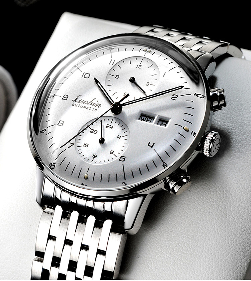 OBAO Men's Automatic Business Watch – Luminous – detail 4