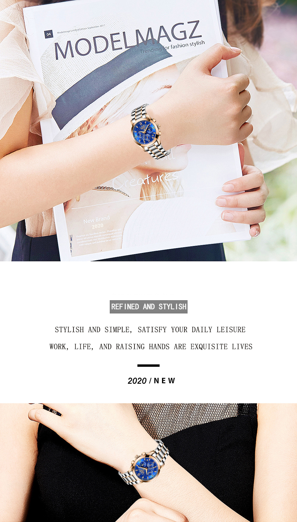 Women's Creative Steel Bracelet Watch – Small or Large – detail 15