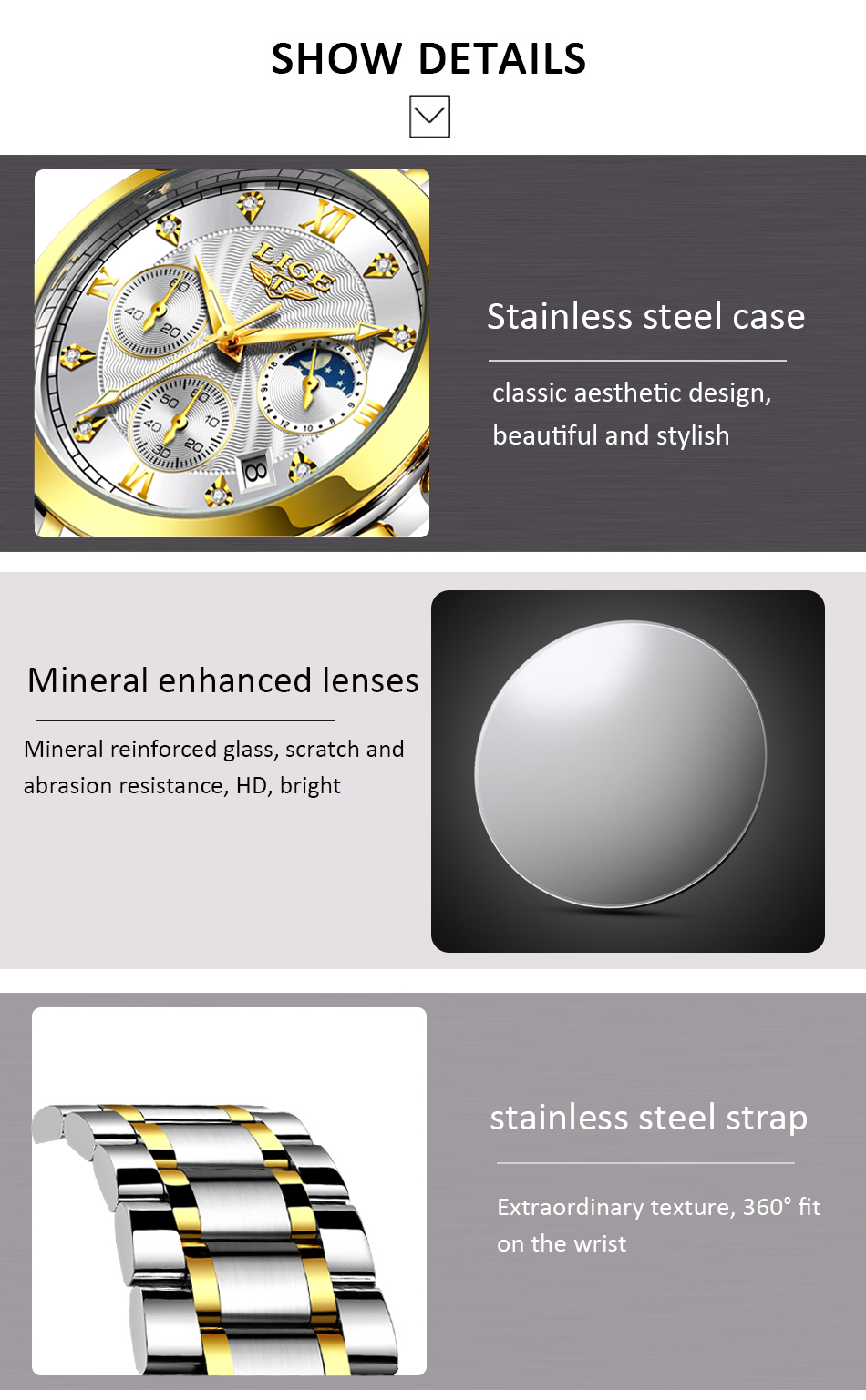 Women's Creative Steel Bracelet Watch – Small or Large – detail 6