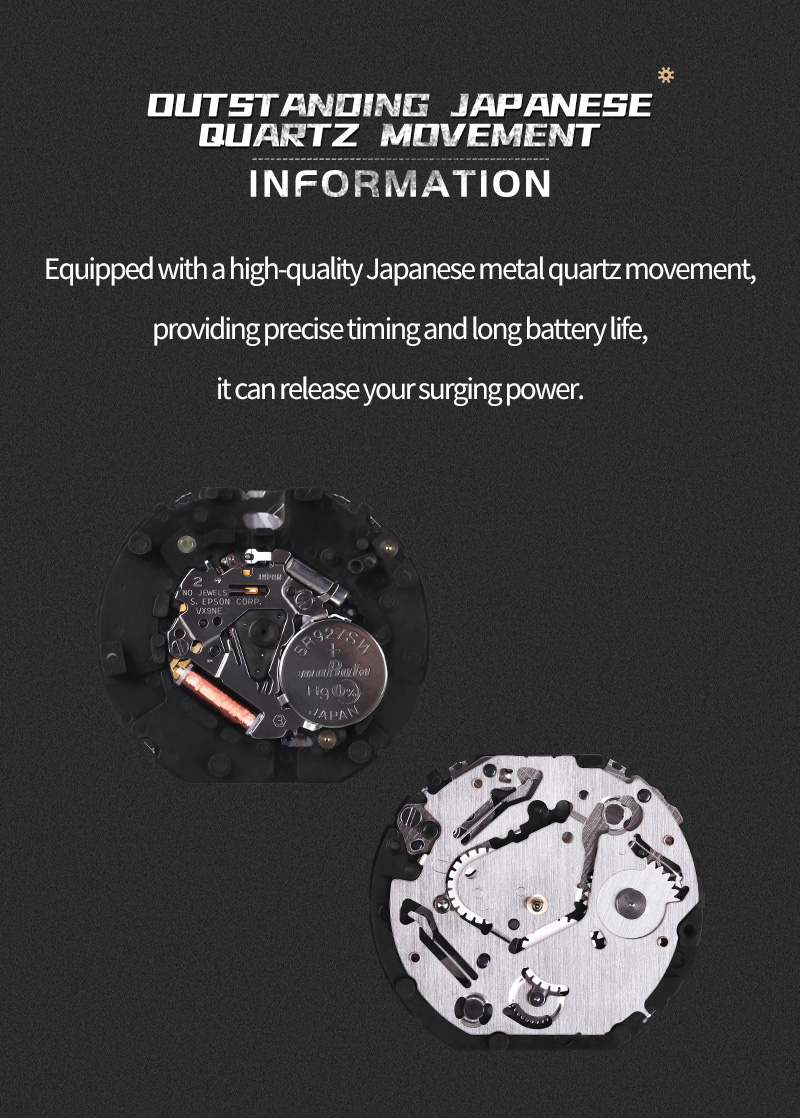 Men's Military Leather Watch – Date, Week, 24 Hour – detail 4