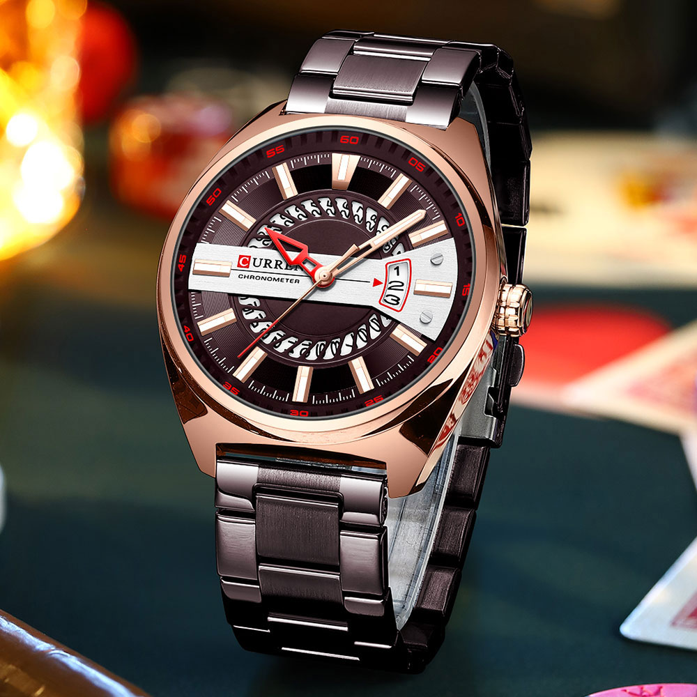 Men's Creative Gold Steel Watch – Luminous – detail 15