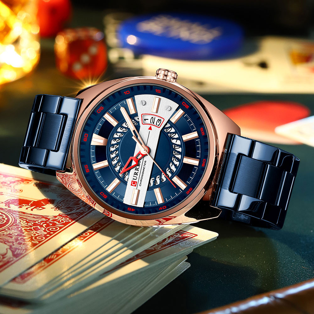 Men's Creative Gold Steel Watch – Luminous – detail 10