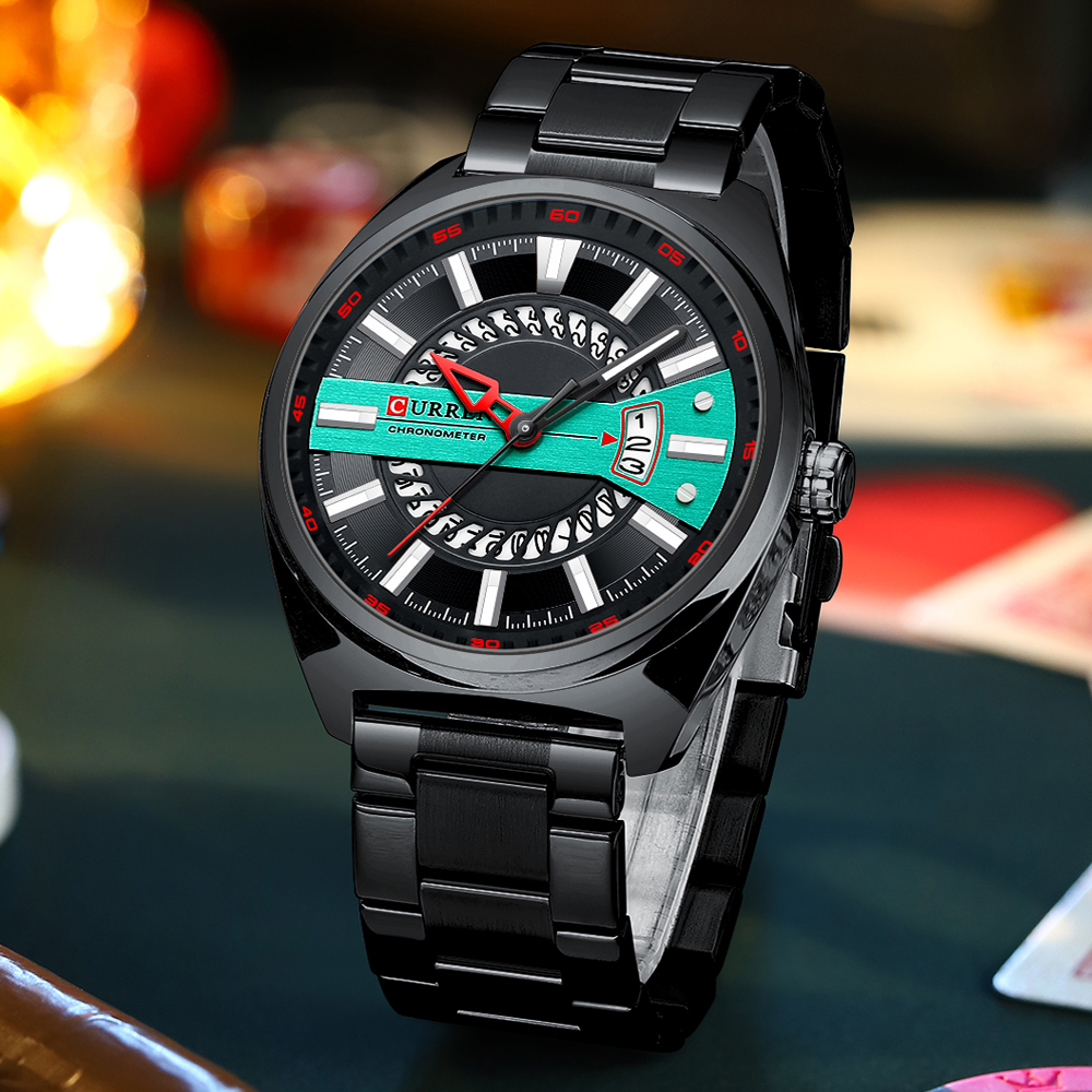 Men's Creative Gold Steel Watch – Luminous – detail 17