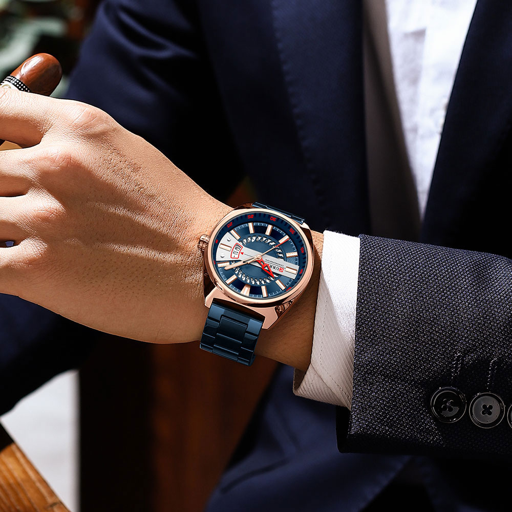 Men's Creative Gold Steel Watch – Luminous – detail 8
