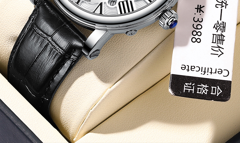 Men's Genuine Leather Chronograph with 24-Hour Display – detail 8