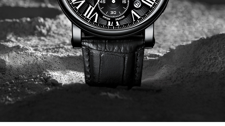 Men's Genuine Leather Chronograph with 24-Hour Display – detail 31
