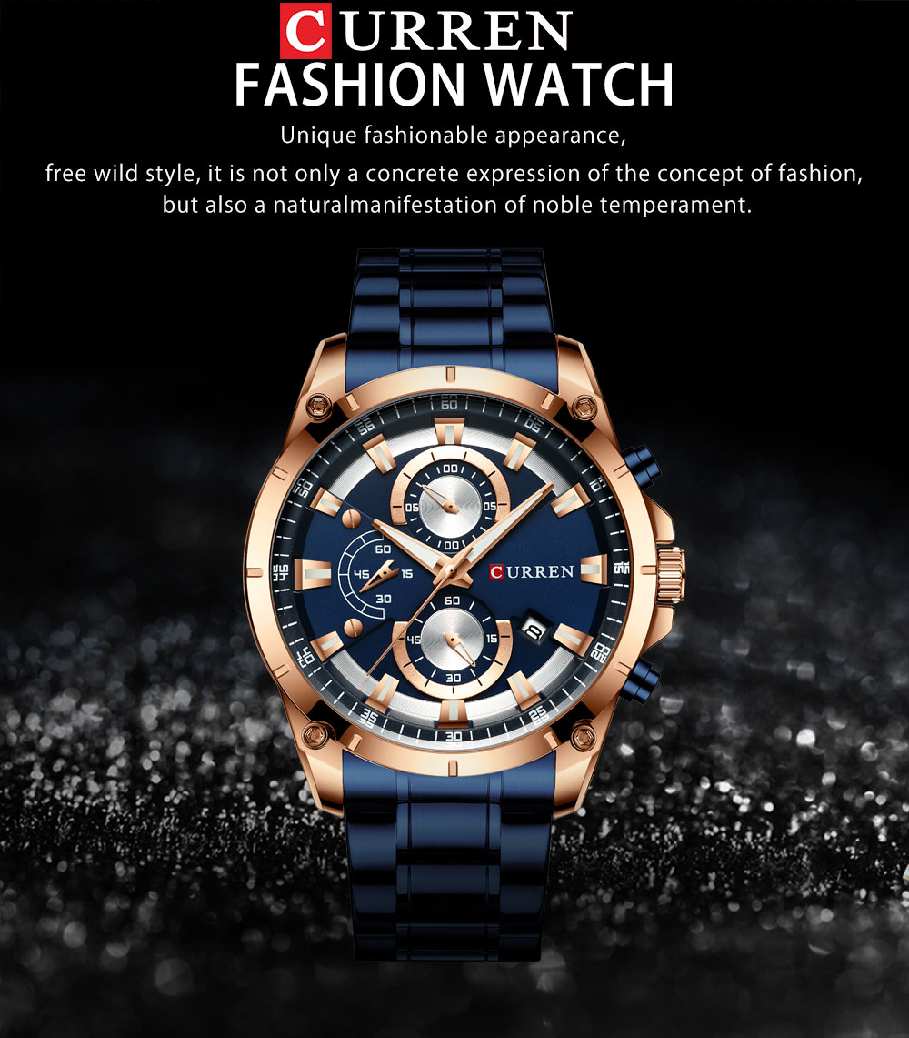 CURREN Men's Gold Chronograph – 47 mm – detail 1